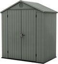Darwin 6x4ft Double Door Garden Shed — Wood-Effect Outdoor Storage